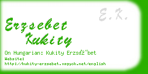 erzsebet kukity business card